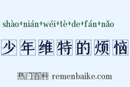 少年维特的烦恼是什么意思的图片